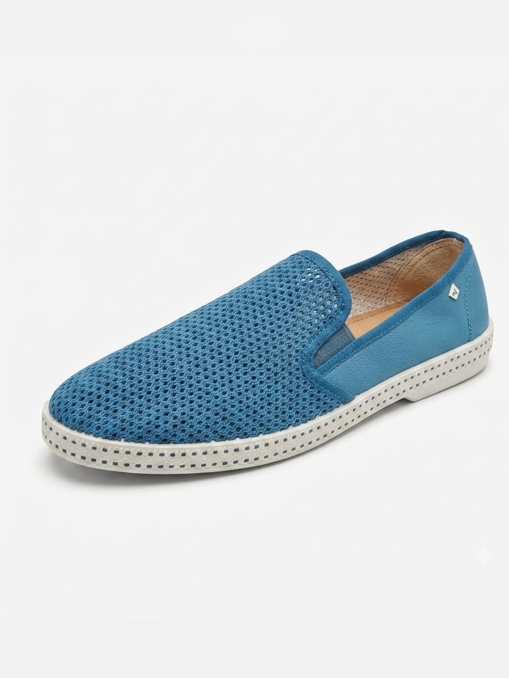 NIB Rivieras Classic Toile & Filet Aqua Blue Mesh Slip-On Loafers US 11 EU 45 11